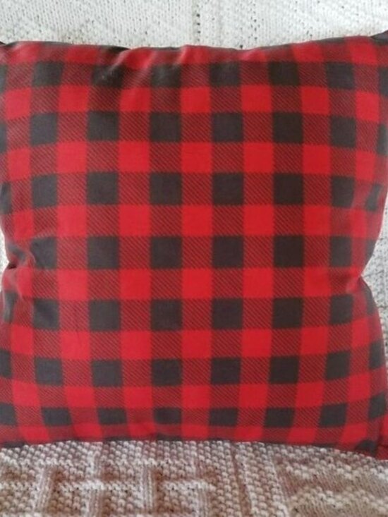 New! Buffalo Check Large Throw Pillow - Picture 2 of 3